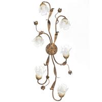 Deckenleuchte 4984/pl6 - Bronzefarben, KONVENTIONELL, Glas/Metall (39/20/102cm)