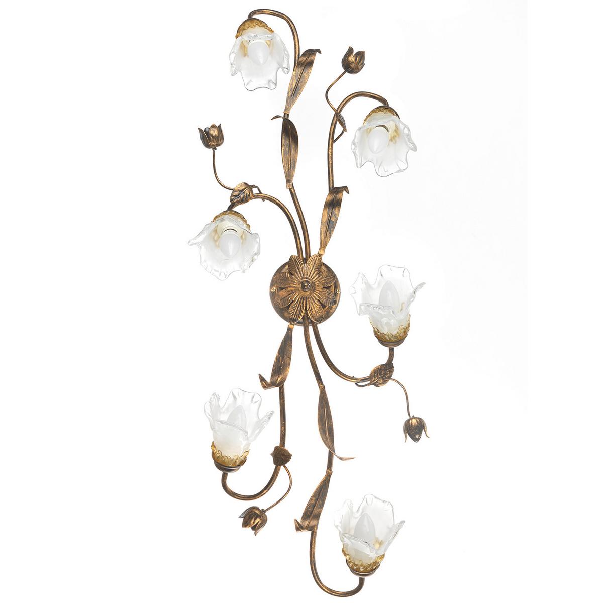 Deckenleuchte 4984/pl6 - Bronzefarben, KONVENTIONELL, Glas/Metall (39/20/102cm)