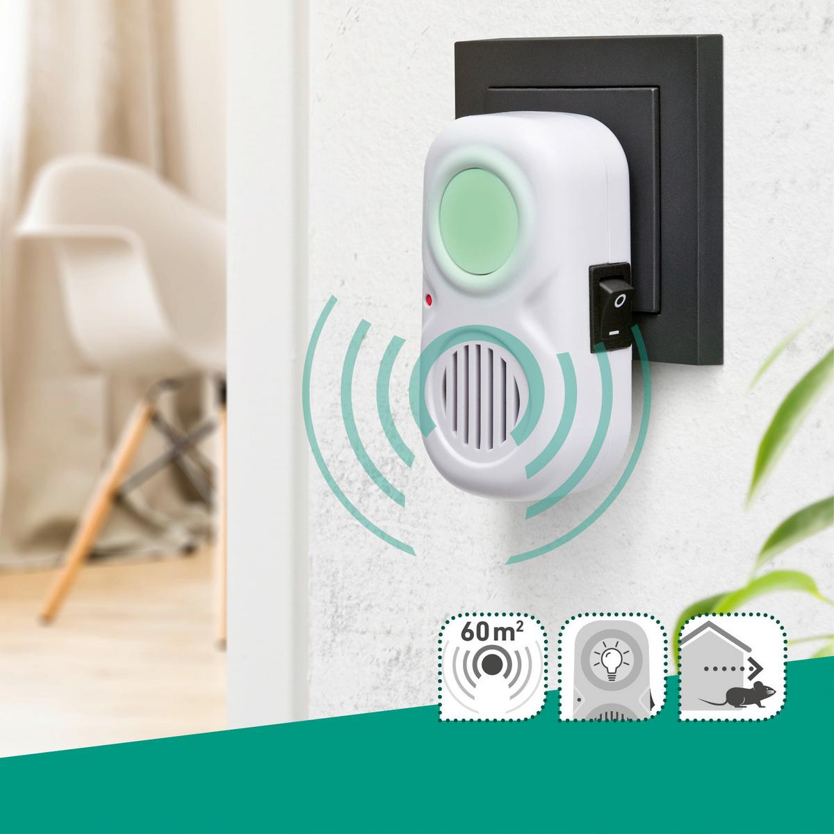 Tiervertreiber Electro Comfort Mäuseabwehr - Weiß, Basics, Kunststoff (9,5/5,5/7cm)