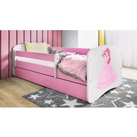 Kinder-/Juniorbett Babydreams inkl. Matratze 80x160 - Pink/Birkefarben, MODERN, Holz/Holzwerkstoff (80/160cm) - MID.YOU