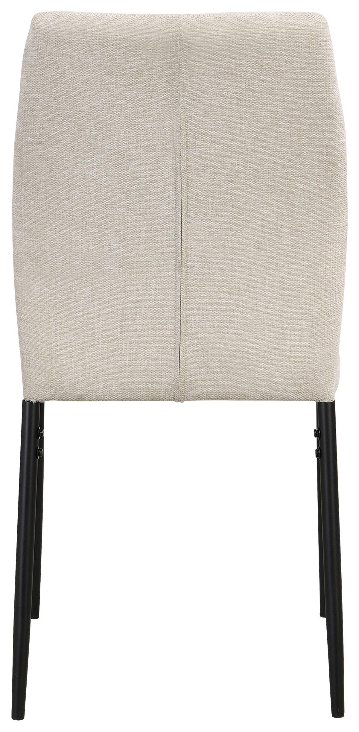Négylábú Szék Augusta - bézs/fekete, Modern, textil/fém (45/87/55cm) - Kela
