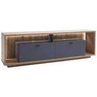 TV-Element Lizzano B: 205 cm Grau/Eiche Dekor - Eichefarben/Grau, Design, Holzwerkstoff (205/63/40cm) - MID.YOU