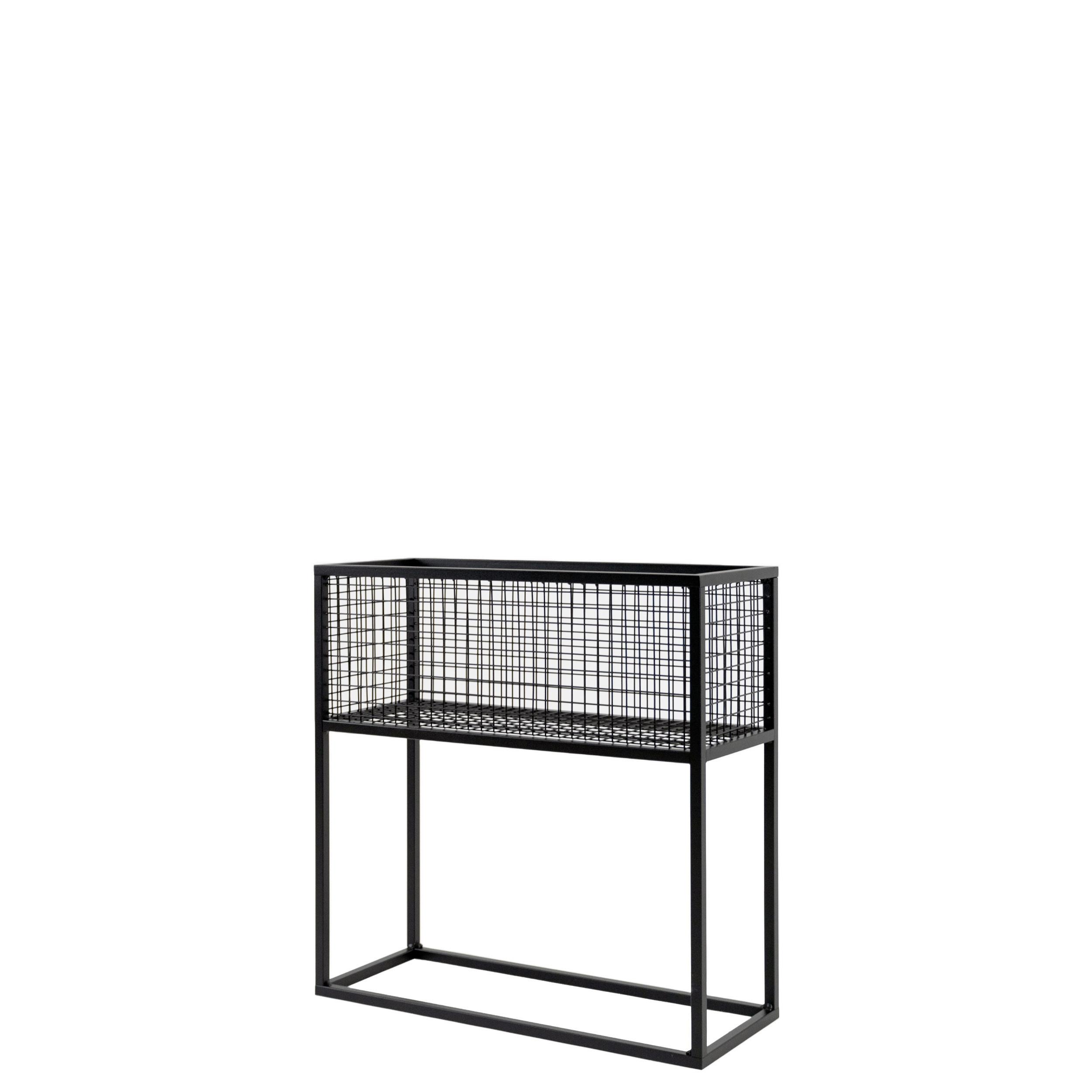 Blumenständer Aluminium Schwarz BxHxT: 60x23x60 cm - Schwarz, Basics, Metall (60/23/60cm)