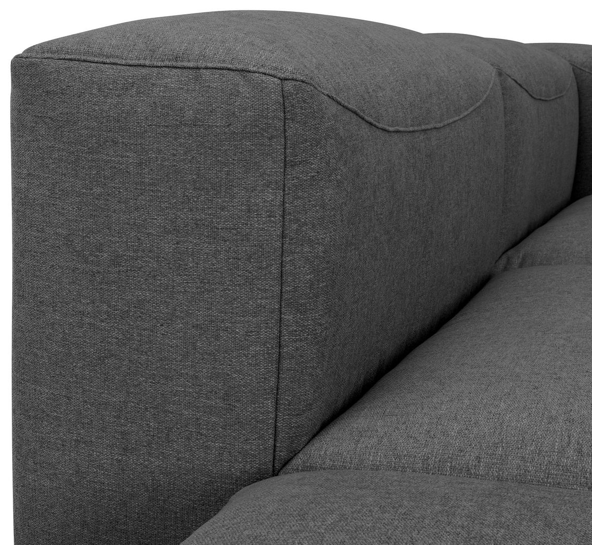 Ecksofa Lena Anthrazit Flachgewebe - Anthrazit, Design, Textil (250/73/160cm) - Max Winzer