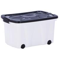 Doboz Tetővel Klipper - fekete/fehér, Basics, műanyag (58/37/31cm) - Homezone