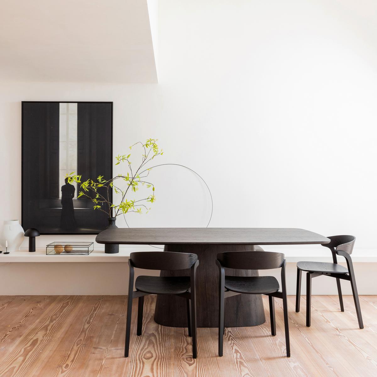 Esstisch Leah Dunkelbraun L: 200 cm - Dunkelbraun, Design, Holzwerkstoff (200/105/76cm) - Livetastic