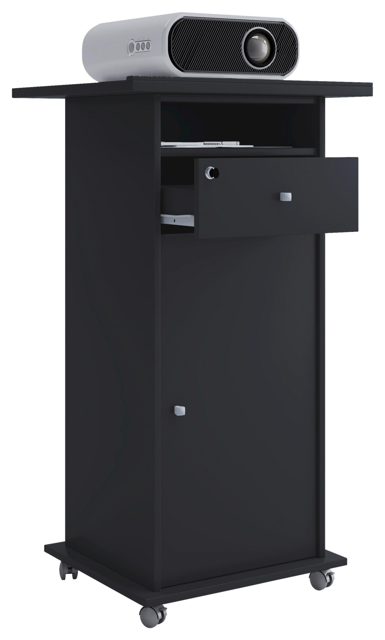 Stehpult Neta Schwarz B: 60 cm - Schwarz, MODERN, Holzwerkstoff (60/50/108,3cm) - MID.YOU