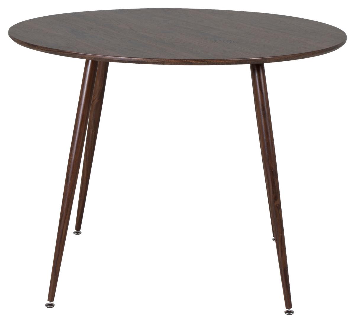 Esstisch Plaza Braun L: 100 cm - Braun, Design, Holzwerkstoff/Metall (100/100/75cm) - Livetastic