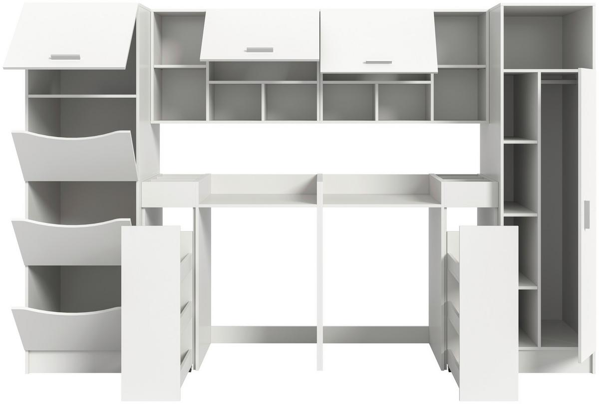 Hauswirtschaftsraum Free Weiß B: 306cm - Weiß, Basics, Holzwerkstoff (306/195/68cm) - MID.YOU