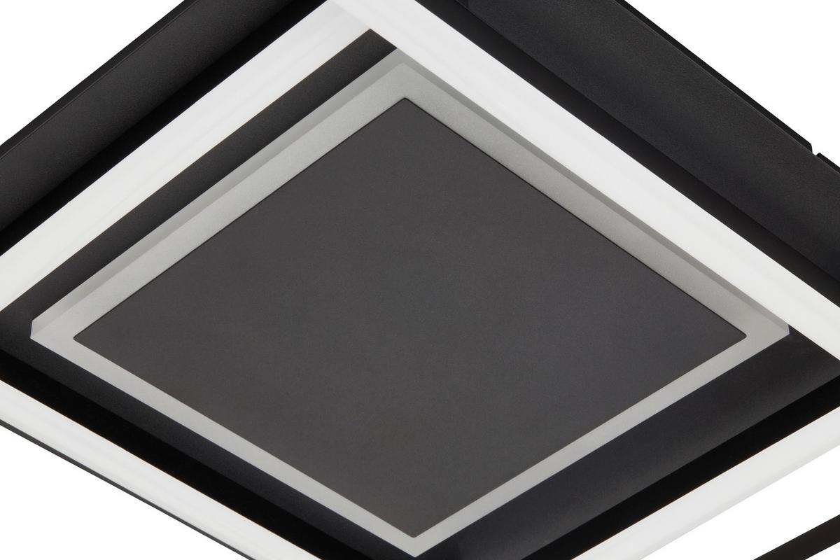 Led-deckenleuchte, 4000k Ziti - Schwarz, MODERN, Kunststoff/Metall (58/47/6cm)