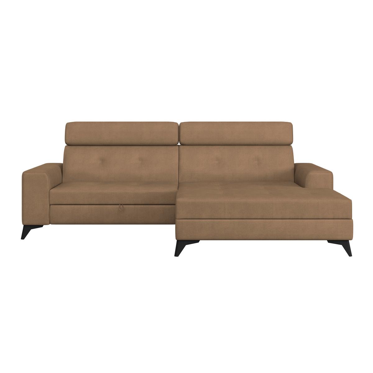 Wohnlandschaft Florida - Beige/Schwarz, MODERN, Holz/Holzwerkstoff (275/175cm)