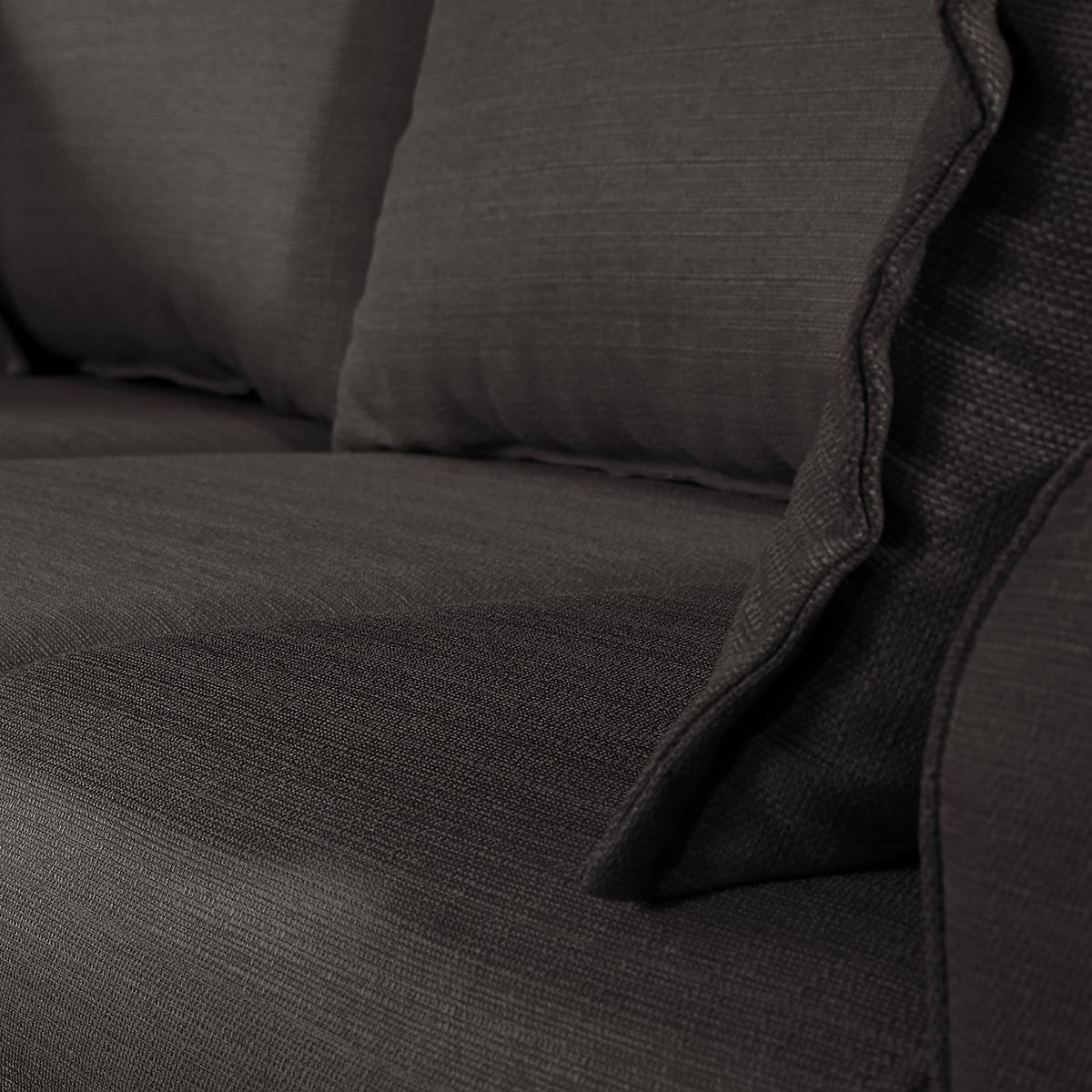 Ecksofa Beata Dunkelgrau S: 150x230 cm - Wengefarben/Dunkelgrau, Design, Textil (150/230cm) - Livetastic