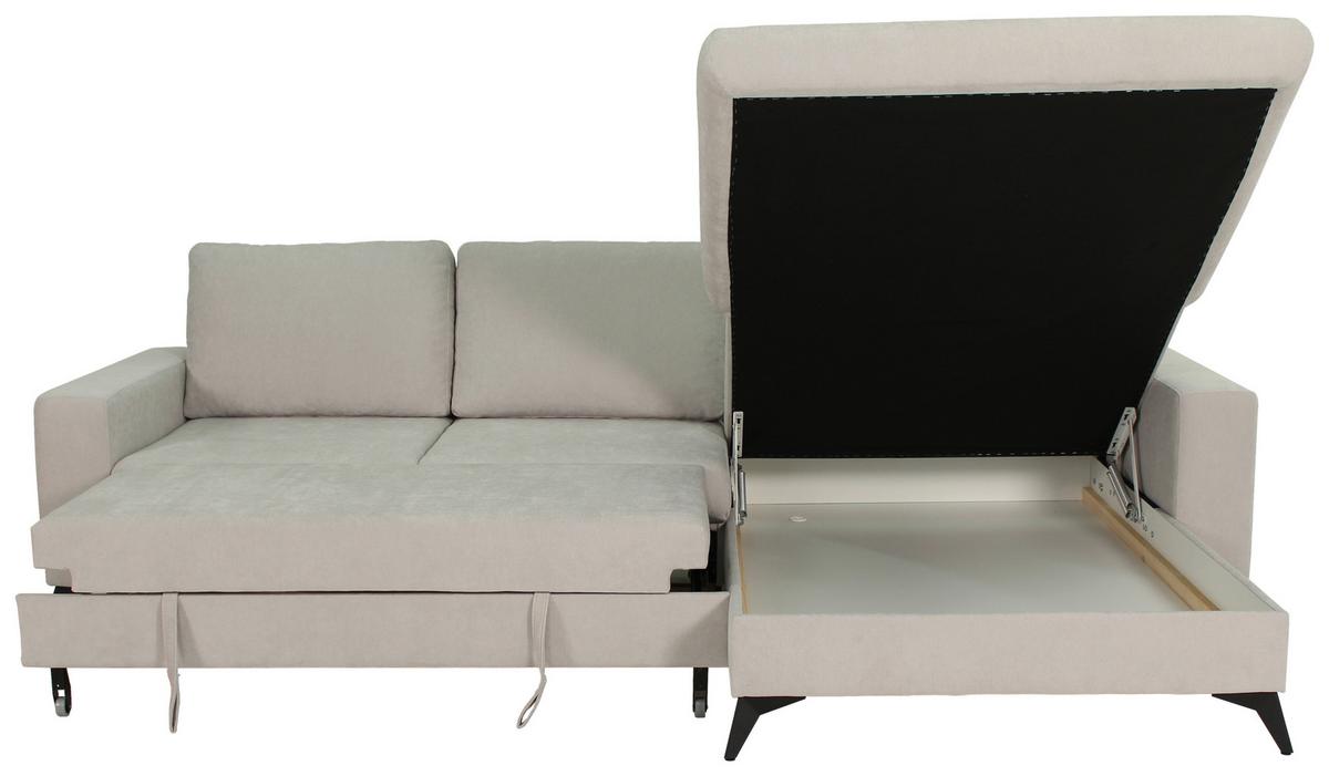 Sedací souprava SUNNY, šedobéžová,lůžko a úl.prostor - šedobéžová, Moderní, textil (290/87/178cm) - Mömax