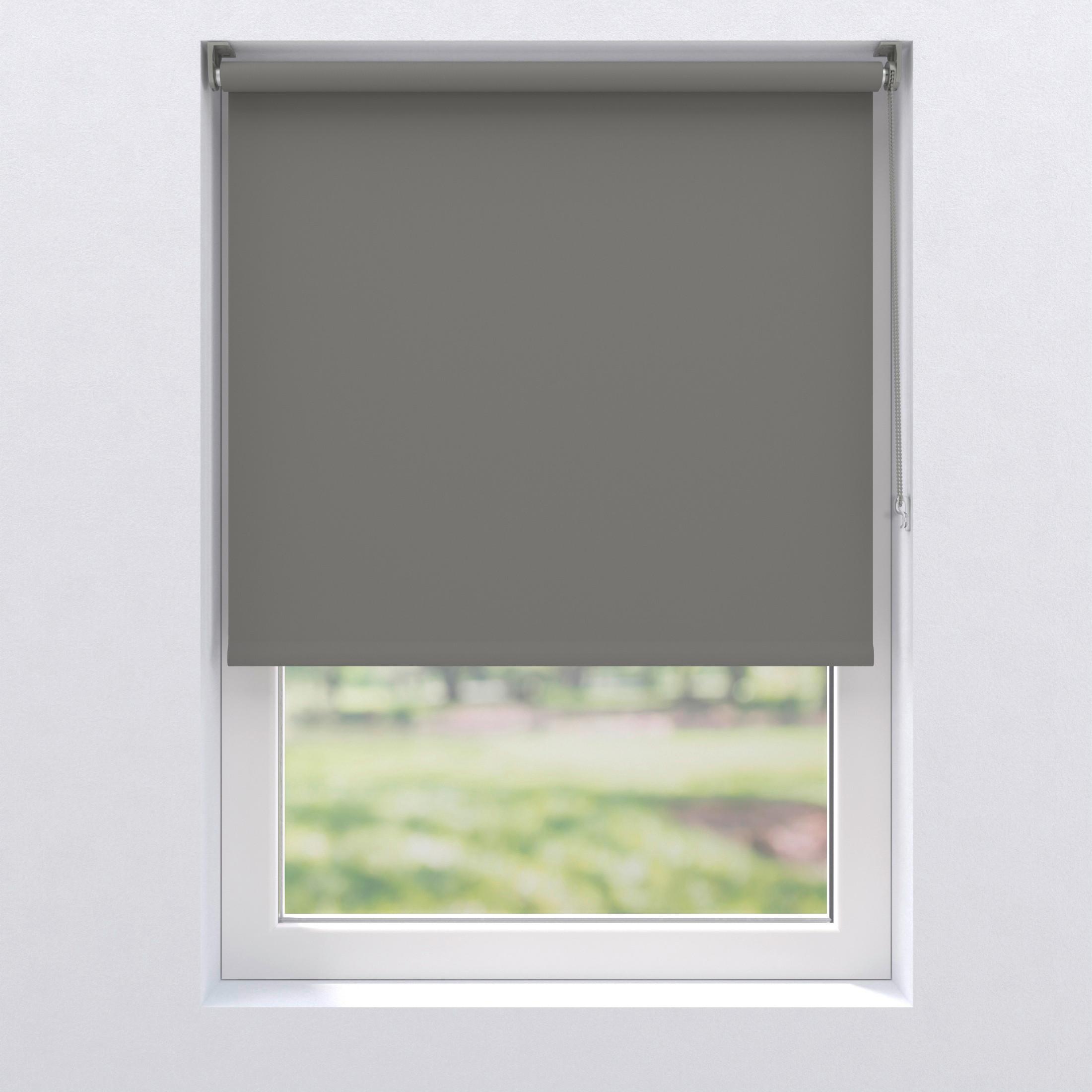 Verdunkelungsrollo 90x150 cm mit Kettenzug - Hellgrau/Grau, Basics, Kunststoff (90/150cm)