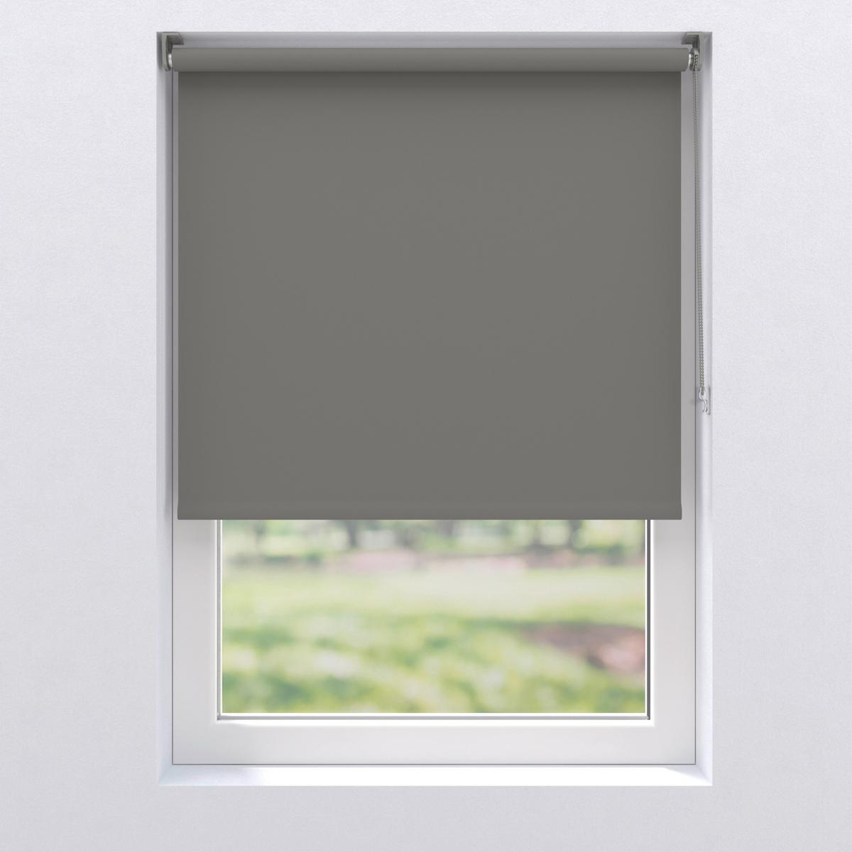 Verdunkelungsrollo 90x220 Cm Mit Kettenzug - Hellgrau/Grau, Basics, Kunststoff (90/220cm)