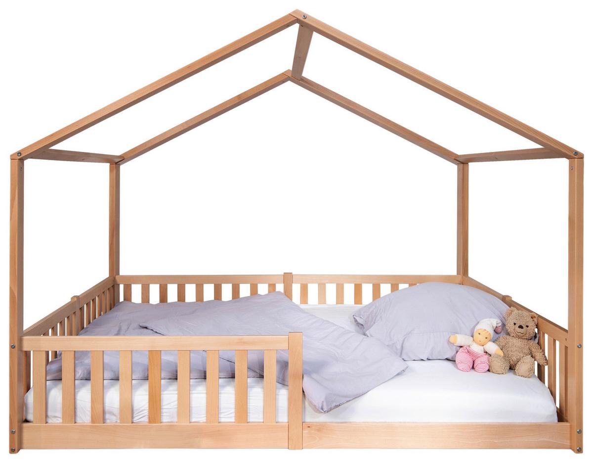 Hausbett Buche, B/h/t: 140x200x161cm - Buchefarben, Basics, Holz (140/200/161cm) - tiSsi