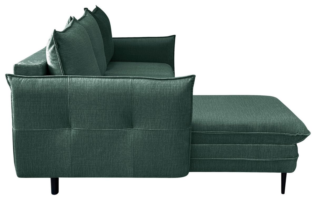 Ecksofa Melody - Schwarz/Mintgrün, Design, Textil (170/235cm) - MID.YOU