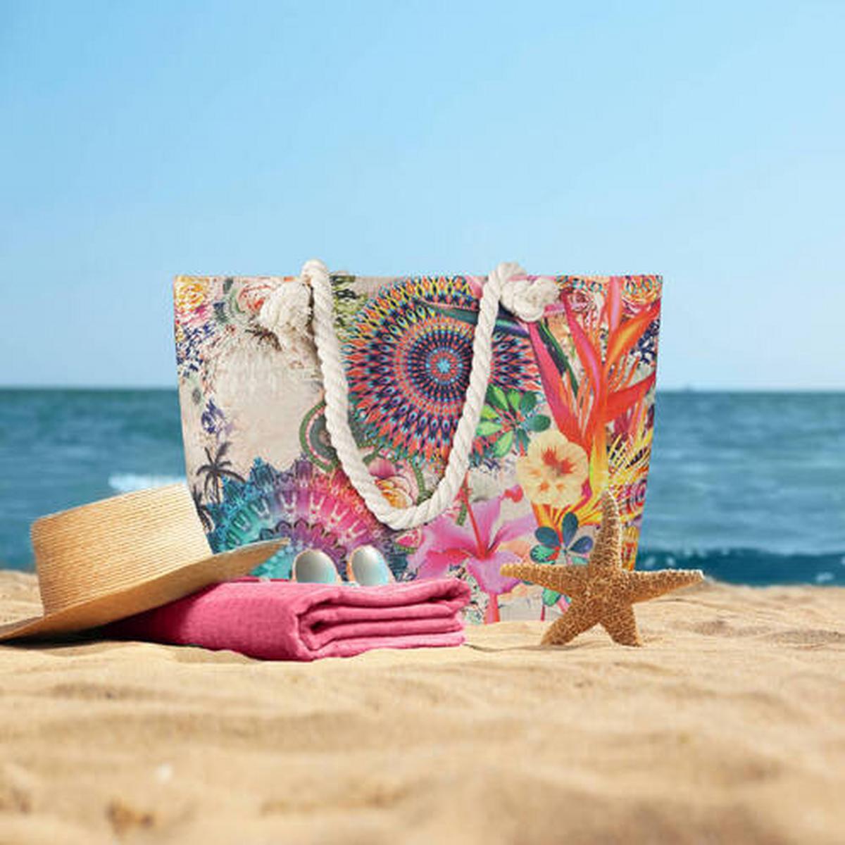 Strandtasche Maelli Multicolor 43x60 cm - Multicolor, Trend, Textil (43/60cm)