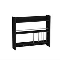 Gewürzregal Aphrodite Schwarz B: 85 cm - Design, Holzwerkstoff (85/72/19,6cm) - MID.YOU