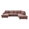 Wohnlandschaft Valentina - Rosa/Naturfarben, KONVENTIONELL, Textil (150/301/200cm) - P & B