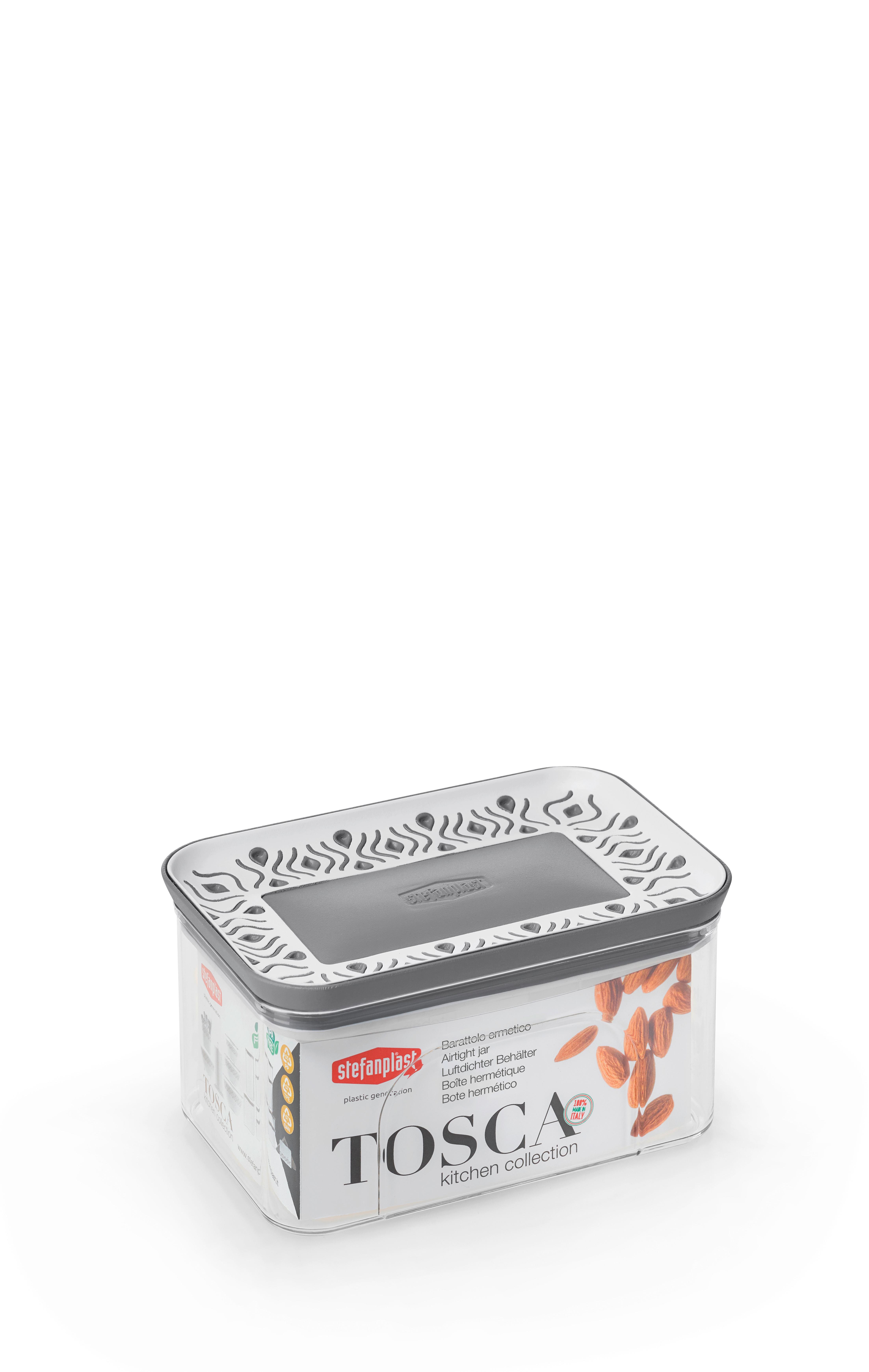 Vorratsdose Vorratsdose Eckig 0,7 Lt.-Grau