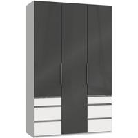 Drehtürenschrank 150cm Level, Grau/weiß - Weiß/Grau, MODERN, Glas/Holzwerkstoff (150/236/58cm) - MID.YOU