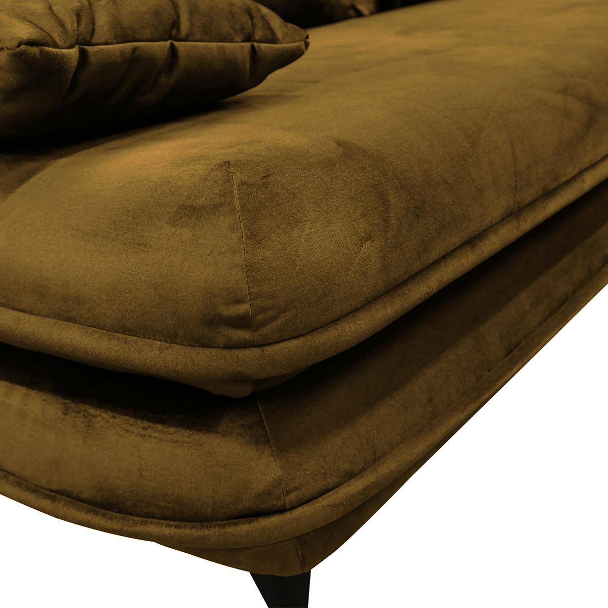 2-sitzer-sofa Mit Schlaffunktion Look B: 217 Cm - Goldfarben/Schwarz, Design, Textil (217/73/86/106cm) - MID.YOU