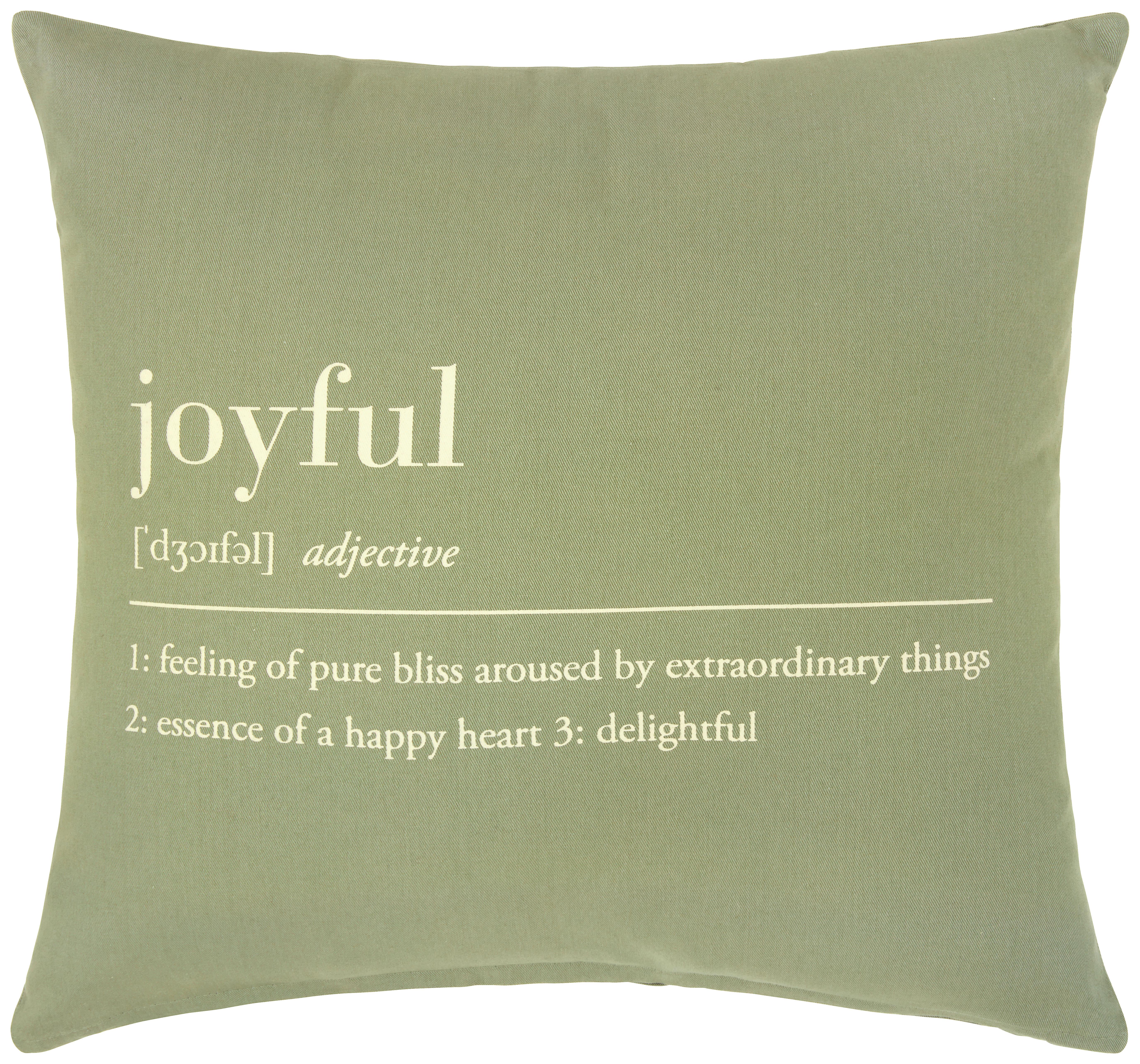 Dekoračný Vankúš Joyful, 45/45cm, Zelená - zelená, Romantický / Vidiecky, textil (45/45cm) - Modern Living