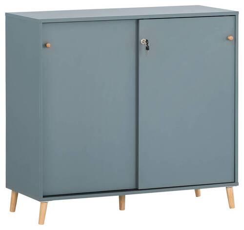 Aktenschrank Serie 500 Blau B: 100,1 cm - Blau, MODERN, Holzwerkstoff (100,1/92,6/41cm) - MID.YOU