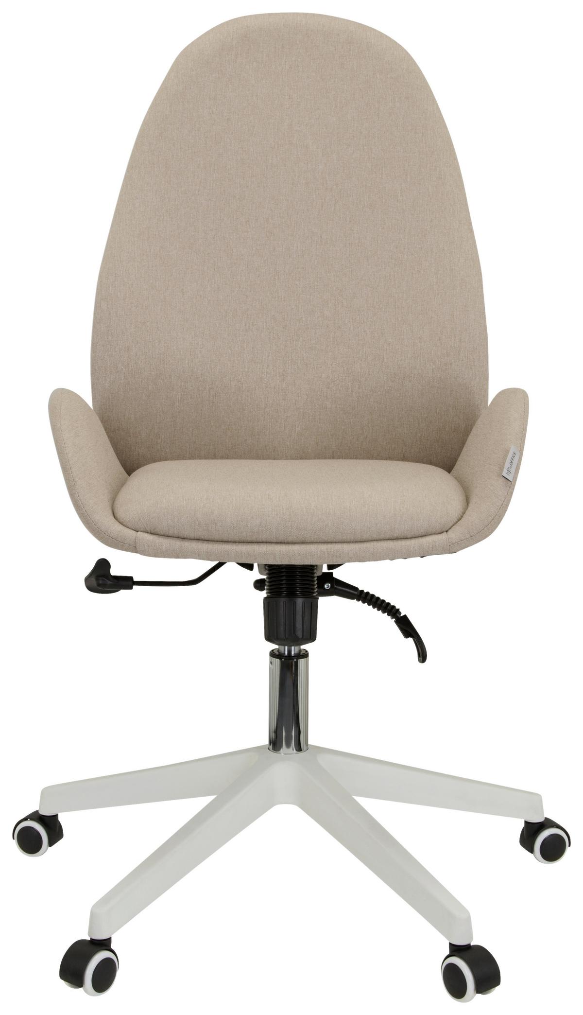 Drehstuhl Avea i mit Wippfunktion Beige - Beige/Weiß, Basics, Kunststoff/Textil (56/104/58cm) - MID.YOU