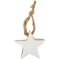 Dekostern Tina - Braun/Weiß, MODERN, Glas/Holz (5/5cm)