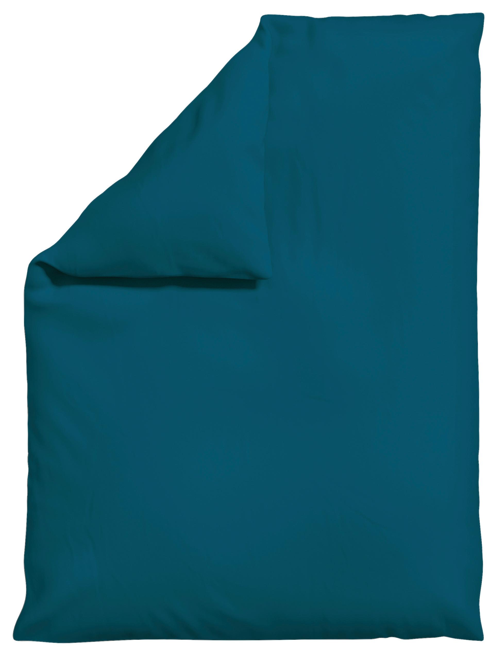 BETTDECKENBEZUG KNITTED JERSEY - Petrol, Basics, Textil (155/220cm) - Schlafgut