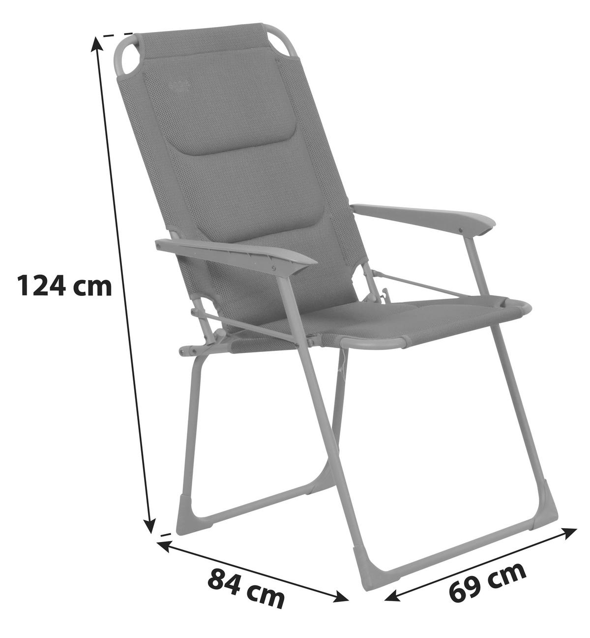 Gartenset Premium mit Klappstühlen - Anthrazit/Schwarz, KONVENTIONELL, Kunststoff/Textil - Siena Garden