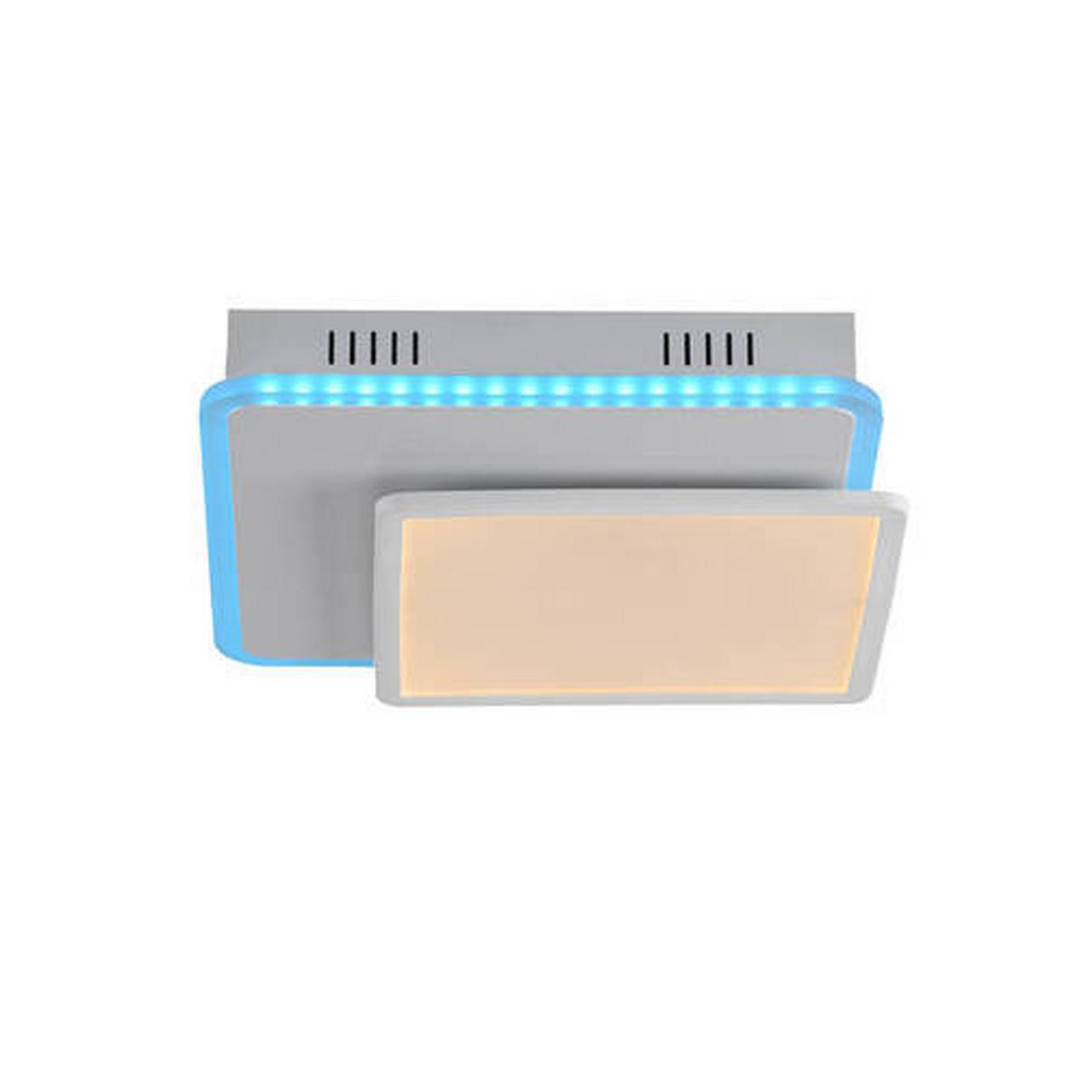 LED-Deckenleuchte Arenda L: 45,3 cm dimmbar und Schwenkbar - Weiß, Design, Kunststoff/Metall (45,3/45,3/7,5cm)
