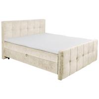 Boxbett Valetta 6 - Creme/Schwarz, MODERN, Holzwerkstoff/Textil (180/200cm) - MID.YOU