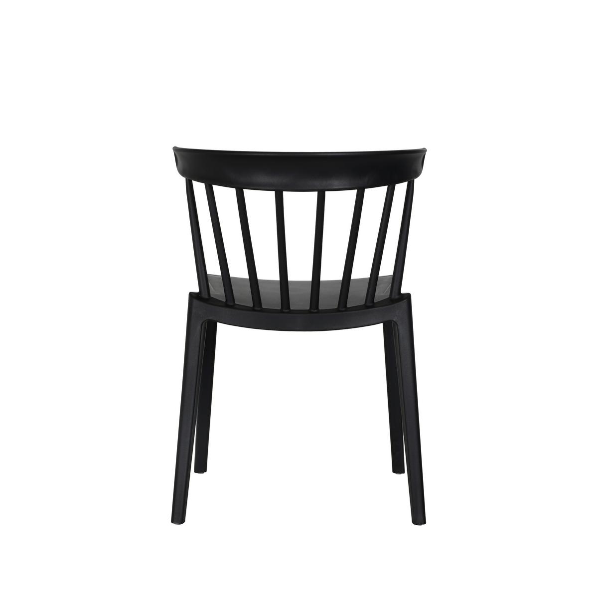 Stapelsessel 4x Windson – Stuhl Schwarz - Schwarz, Basics, Kunststoff (54/75/53cm)