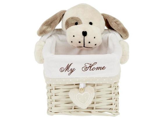 Aufbewahrungskörbchen Lisa S - Beige/Braun, ROMANTIK / LANDHAUS, Holz/Textil (20/16/13cm) - James Wood Aufbewahrungskörbchen Lisa S - Beige/Braun, ROMANTIK / LANDHAUS, Holz/Textil (20/16/13cm) - James Wood