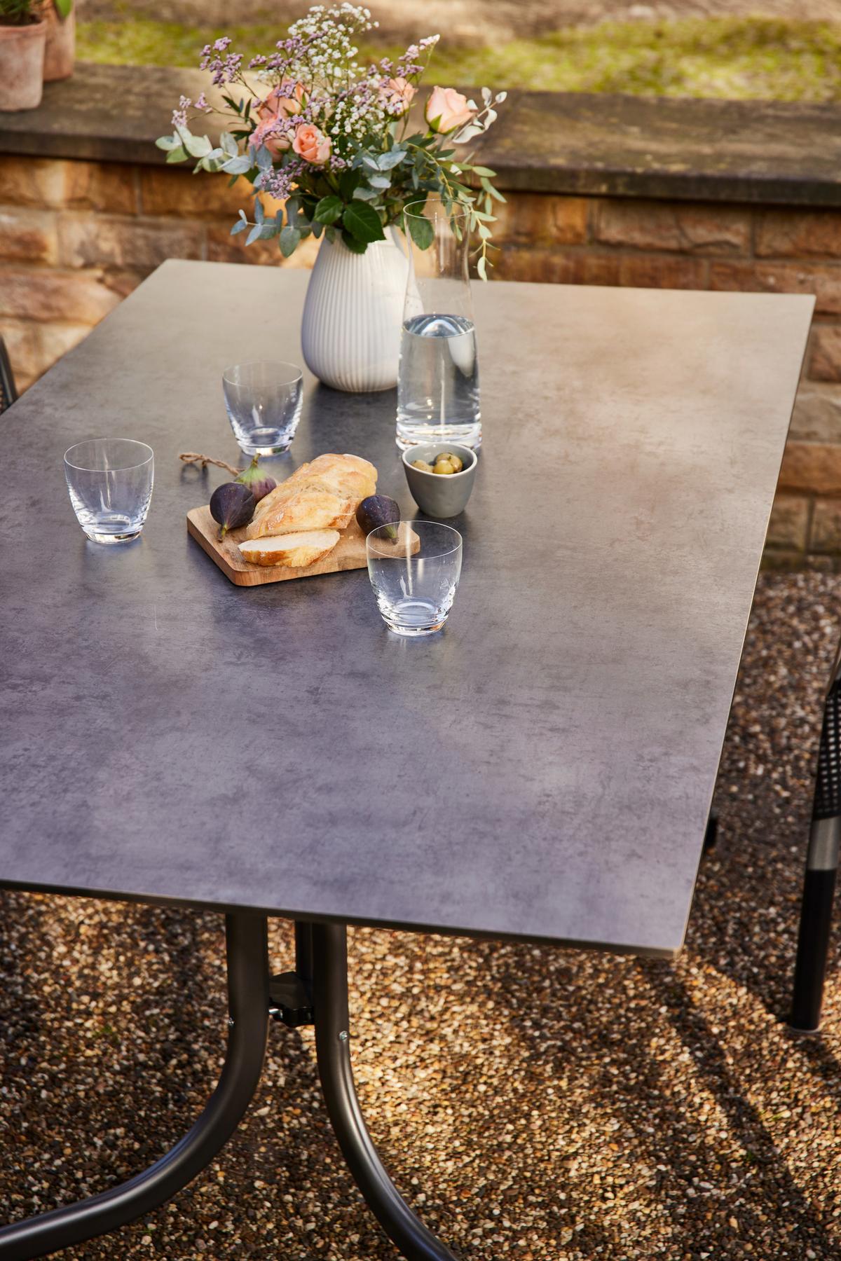 Gartengarnitur T20137 - Anthrazit, Basics, Holzwerkstoff/Kunststoff (57/80/56cm) - Siena Garden