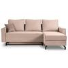 Ecksofa Marti Altrosa S: 230x148cm - Schwarz/Altrosa, Basics, Holz/Textil (230/148cm) - MID.YOU