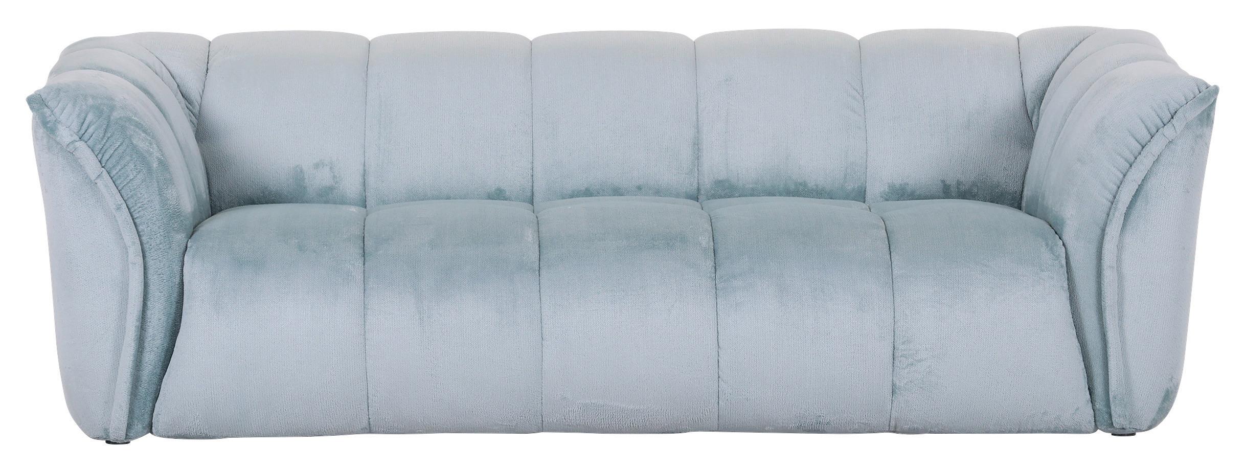 Bigsofa Sabea Mintgrün B: 220 cm - Schwarz/Mintgrün, KONVENTIONELL, Textil (220/67/106cm) - MID.YOU