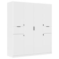 Drehtürenschrank Mit Schubladen 181 cm Ticao Weiß - Weiß, MODERN, Holzwerkstoff (181/210/54cm) - Rauch Möbel
