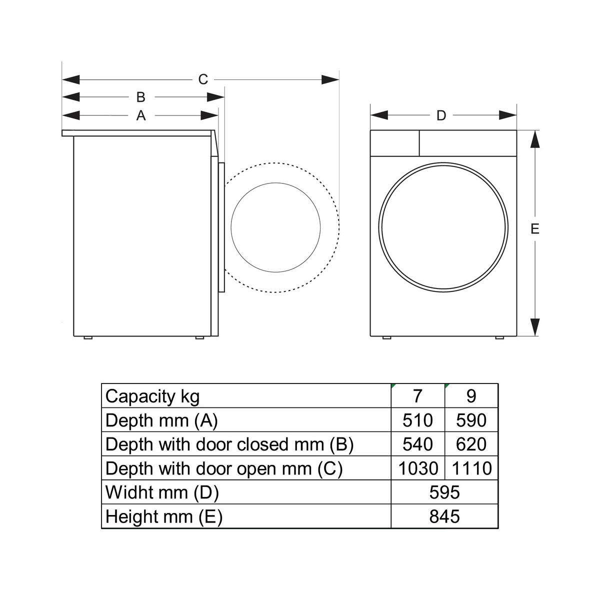 Wärmepumpentrockner D2HNE7D/AT Füllmenge ca. 7 kg, EEKL: D - Weiß, Basics, Kunststoff/Metall (59,5/84,5/51cm) - Gorenje