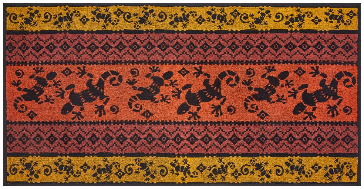 Strandtuch Bali - Rot/Orange, KONVENTIONELL, Textil (75/150cm) - Ondega