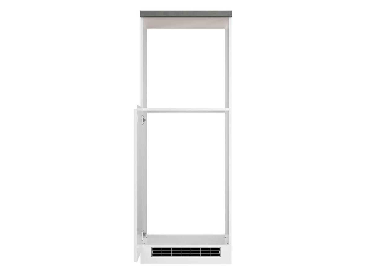 Geräteumbauschrank Monza B: 60 Cm Weiß/grau - Weiß Hochglanz/Weiß, LIFESTYLE, Holzwerkstoff (60/166/60cm) - Held