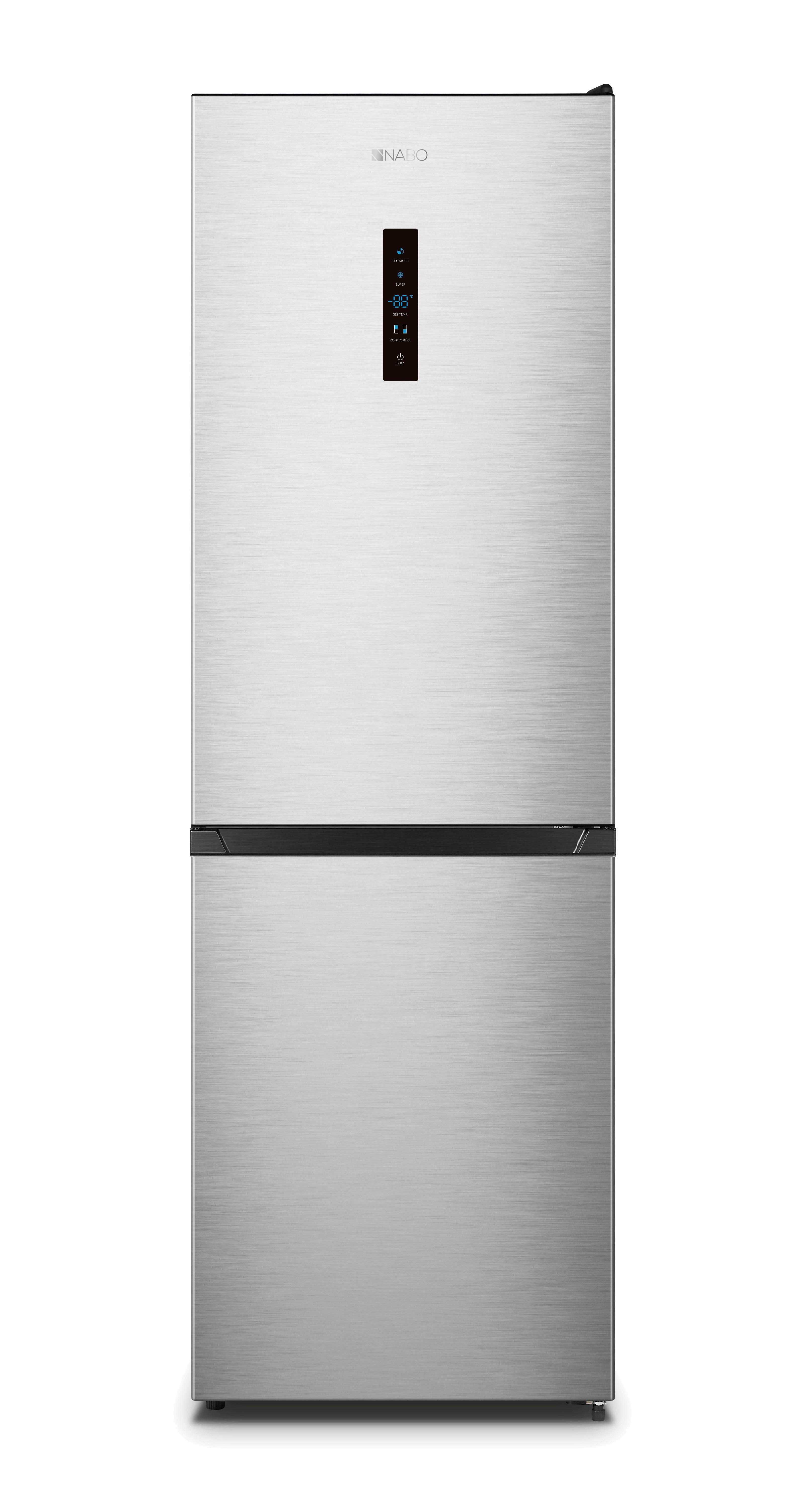 Kühl-Gefrier-Kombination Nabo Kgn 3242 - Edelstahlfarben, Basics, Metall (59,5/187/56cm) - Nabo