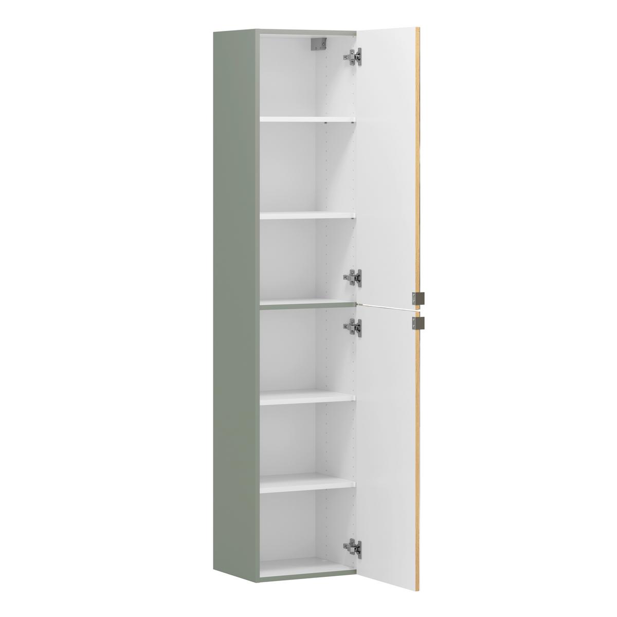 SPIEGELSCHRANK Verona Schilfgrün B: 40cm - Schilfgrün/Wildeiche, Trend, Holzwerkstoff (40/180/35cm) - Held