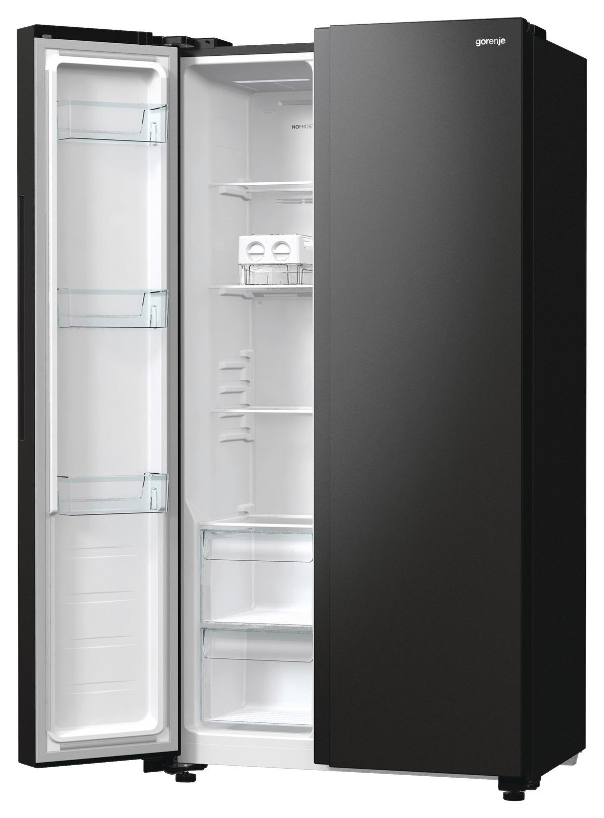 Side-by-side Nrr9185eabxl Advanced - Schwarz, MODERN, Glas/Kunststoff (91,5/178,6/67cm) - Gorenje