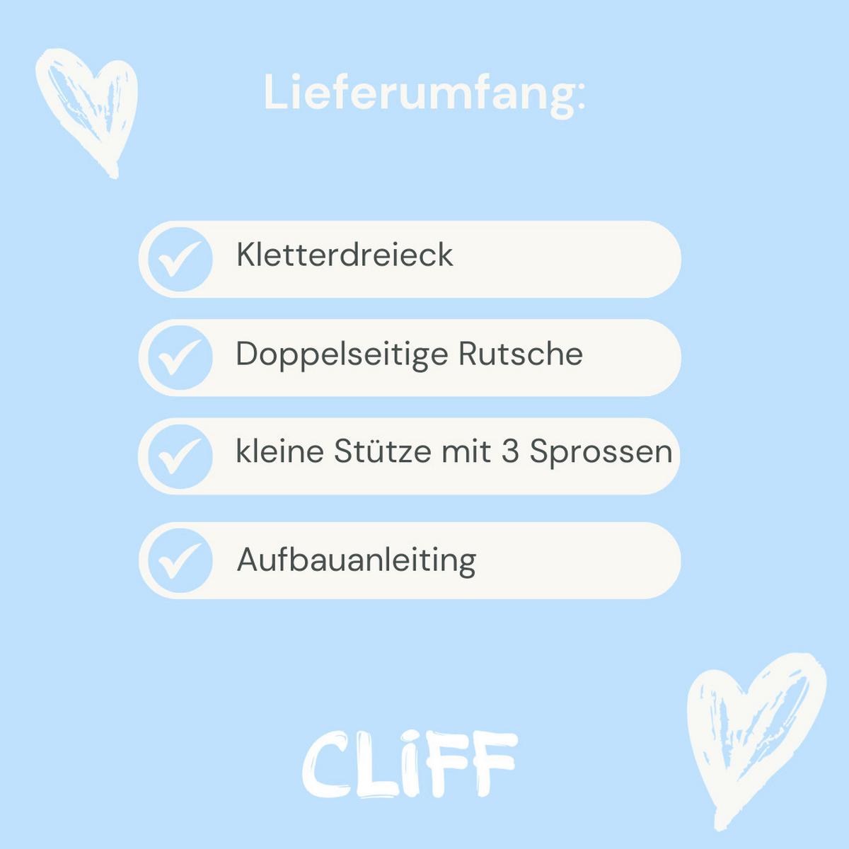 Kletterdreieck mit Rutsche und Wippe - Birkefarben, Basics, Holz (68/53,5/69cm) - CLIFF