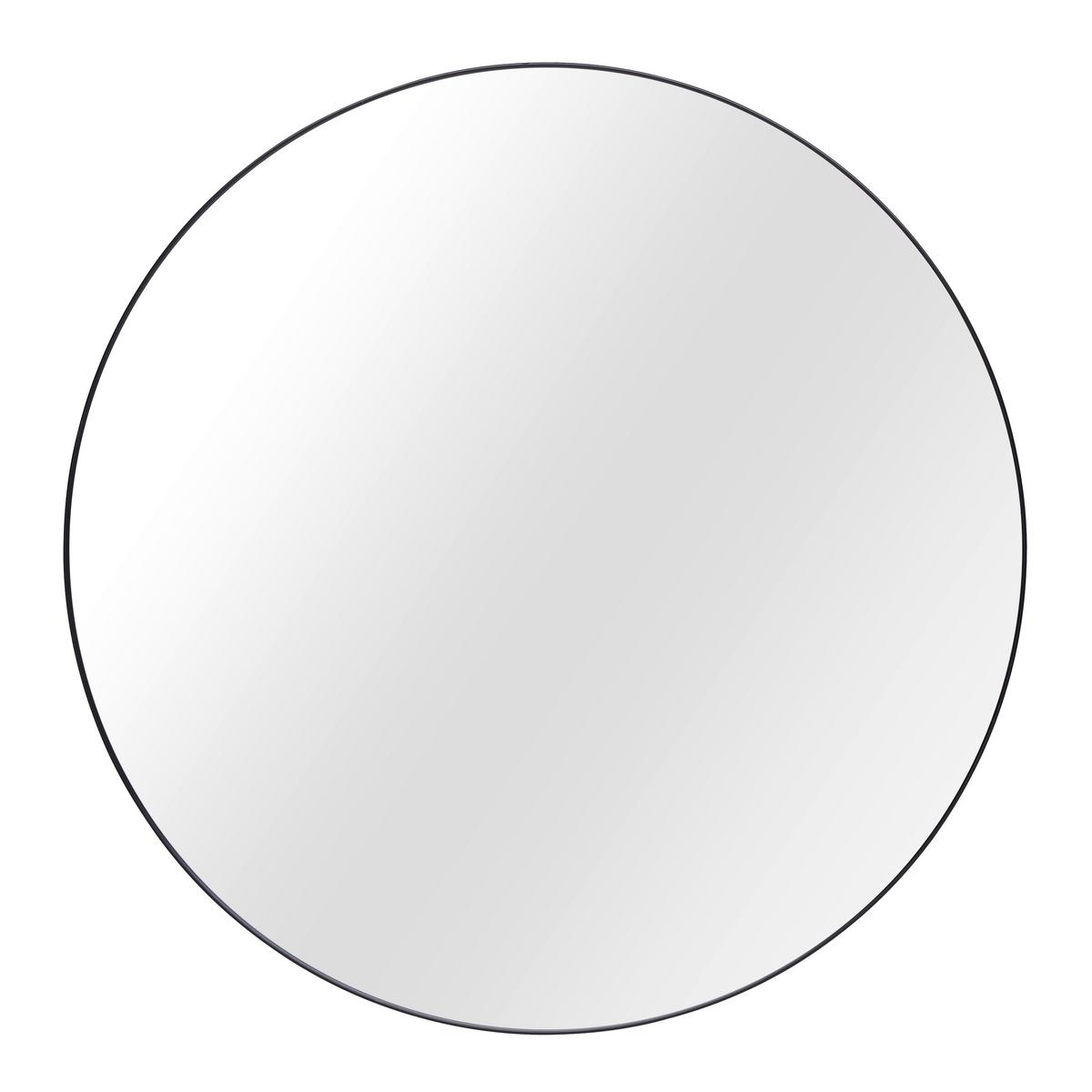 Zrkadlo ALVA 80 - čierna, Modern, kov/sklo (80/80/1,5cm) - Mömax