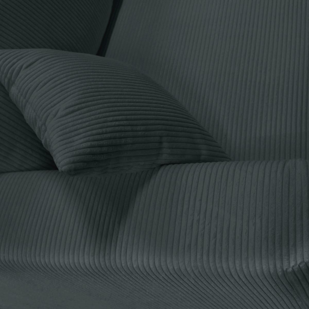 Schlafsofa Ralf Dunkelgrau B: 232 cm - Dunkelgrau/Silberfarben, Design, Textil (232/88/105cm) - MID.YOU